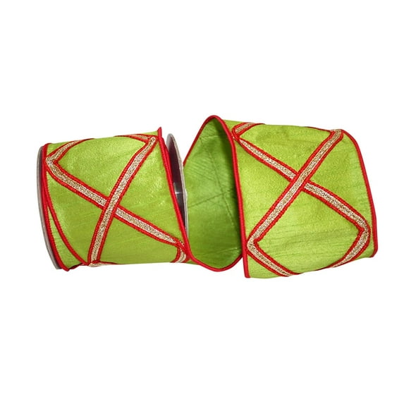 Jam Paper Christmas Velvet Plush Multi-Color Polyester Ribbon, 5Yd X 4In, 1/Pack