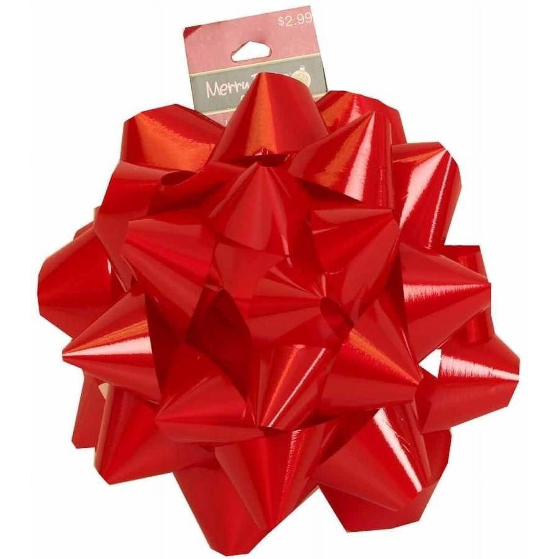 "JAM Paper Large 7"" Diameter Red Gift Bows with Wrapping Ribbon, Peel ...