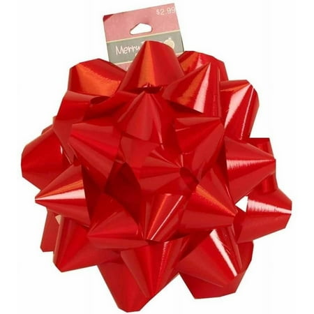 Jam Paper Gift Bows, Large, 7" Diameter, Red, Sold Individually