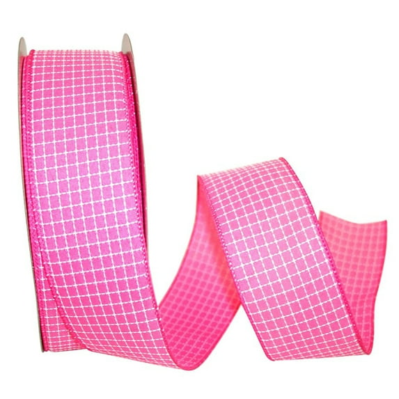 Jam Paper Saddle Linen Ribbon, 2.5 In X 50 Yards, 2/Pack, Hot Pink