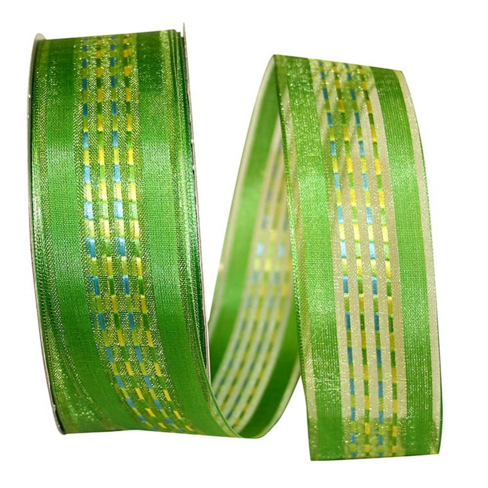 Jam Paper Wire Edged Ribbon - 1 x 3 Yards - Gold - Sold Individually