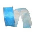 thumbnail image 1 of Jam Paper Sheer Wired Ribbon, 2.5 In X 50 Yards, Turquoise, 2/Pack, 1 of 2