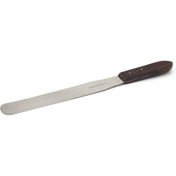 Jam Spreader for Peanut Butter Kitchen Spatula 12" Blade for Baking and Cake Icing Stainless Steel & Wooden Handle