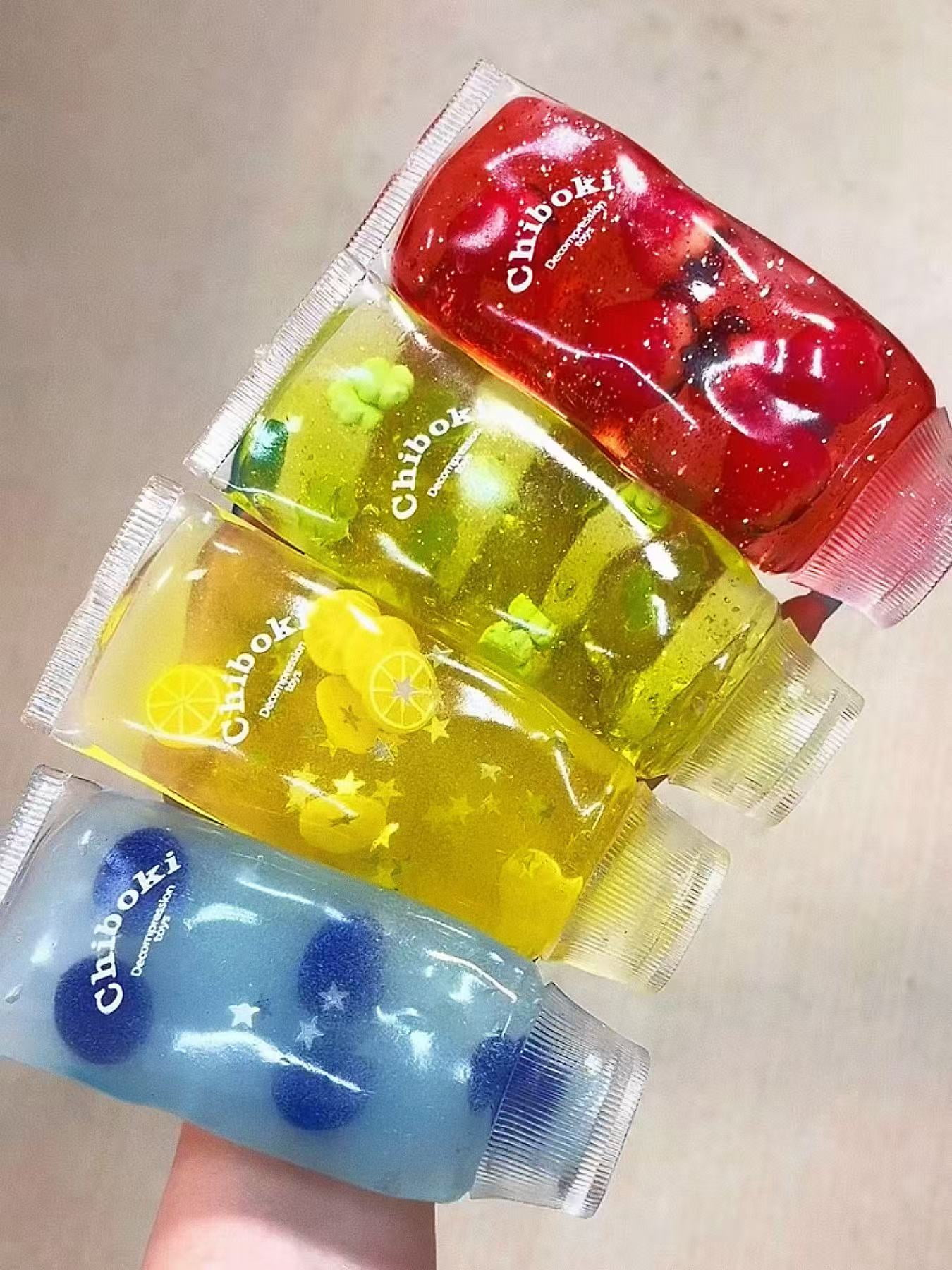 Jam Toothpaste Stress Ball Shapeable Fidget Squishy, Non-Bounce with Paste Feel for ASMR & Anxiety Relief, Adult Sensory Tool