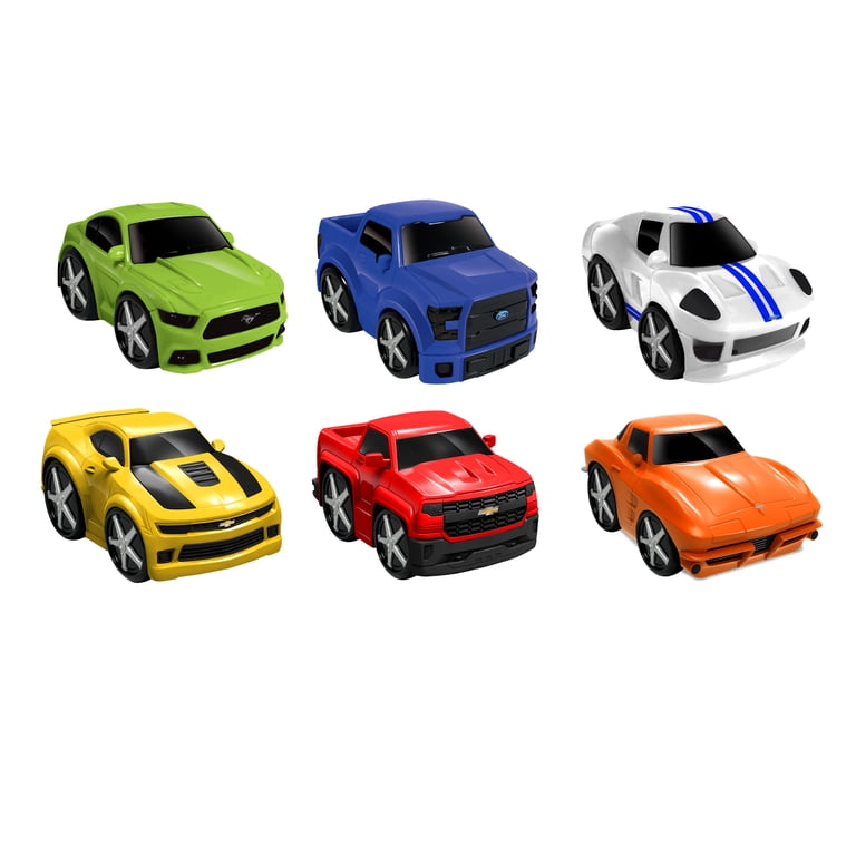 Jam'n Products Junior Ford vs. Chevrolet Car Vehicle Playset (6