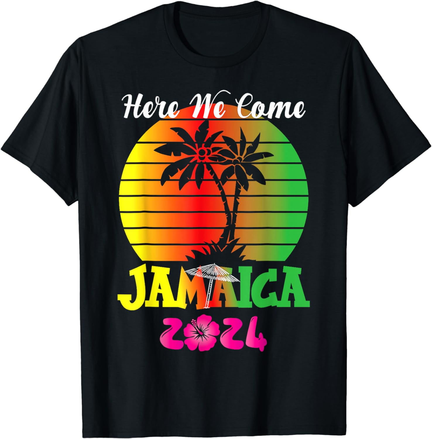 Jamaica 2024 Here We Come Jamaican Family Vacation Trip 2024 TShirt