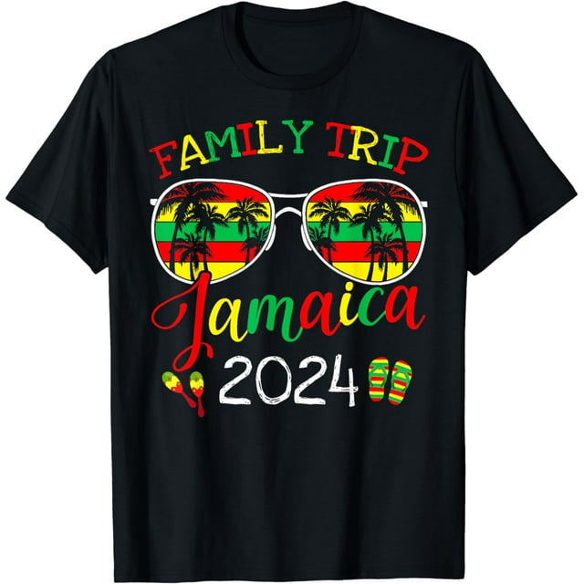 Jamaica 2024 Here We Come Matching Family Vacation Trip Cotton T-shirt 