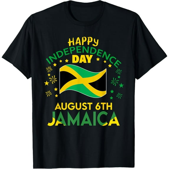 Jamaica 63rd Independence Day Jamaican Pride Jamaica Flag T-Shirt100% cotton short-sleeved shirt for both men and women