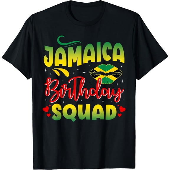 Jamaica Birthday Squad Funny Girls Trip 2025 Bachelor Party T-Shirt100% cotton