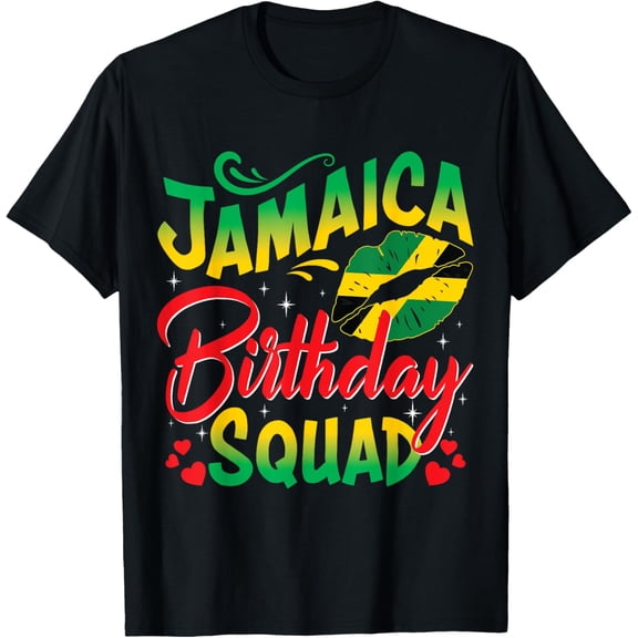 Jamaica Birthday Squad Girls Trip 2025 Women Vacation Party T-Shirt100% cotton