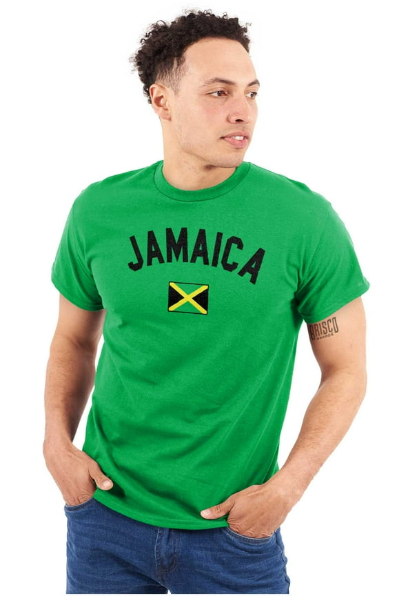 Jamaica Country Flag Soccer Fan Pride Men's Graphic T Shirt Tees Brisco Brands S