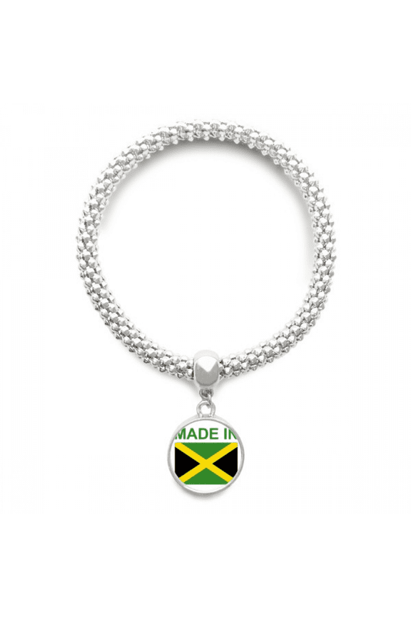 Jamaica Country Love Sliver Bracelet Pendant Jewelry Chain Adjustable Bangle