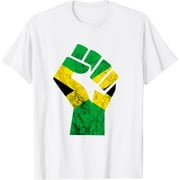 Jamaica Fist Jamaican Pride Jamaican Flag Caribbean Trip T-Shirt