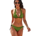 thumbnail image 1 of Jamaica Flag Bikini Swimsuit Push Up Colors of Jamaica Art High Cut Bikini Set Fantasy Swimwear Women Sport Beach Wear, 1 of 5