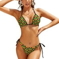 thumbnail image 1 of Jamaica Flag Green Micro Bikini Swimsuit Sport Fan Swimwear Push Up Bikinis Set Ladies Fantasy Bathing Suit Biquini, 1 of 5