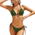 thumbnail image 1 of Jamaica Flag Green Micro Bikini Swimsuit Sport Fan Swimwear Push Up Bikinis Set Ladies Fantasy Bathing Suit Biquini, 1 of 5