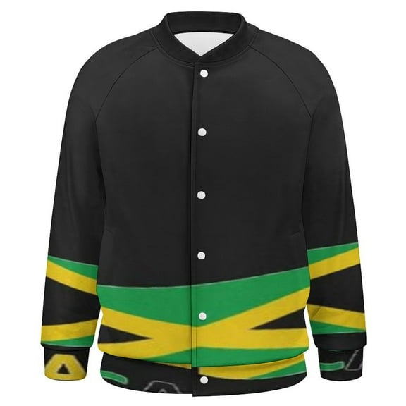 Jamaica Flag Jamaica Logo Baseball Jersey Fashion Ribbed Sleeve Man Women's Jacket Motion Tops XXS-6XL