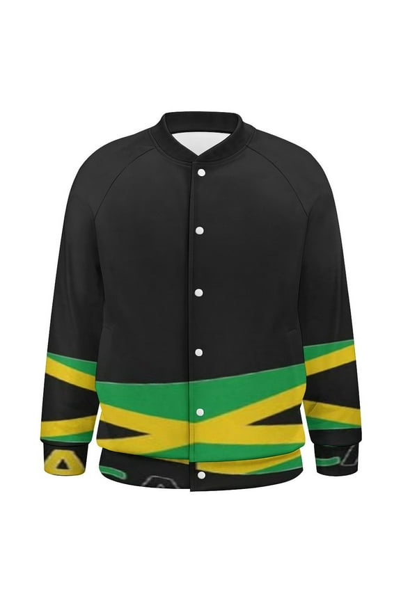 Jamaica Flag Jamaica Logo Baseball Jersey Fashion Ribbed Sleeve Man Women's Jacket Motion Tops XXS-6XL