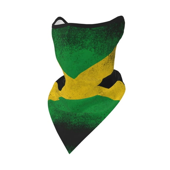 Jamaica Flag Jamaican Print Neck Gaiter Balaclava Face Scarf Mask Quick-Dry Half Masks For Women Men Sun Protection Breathable Dustproof