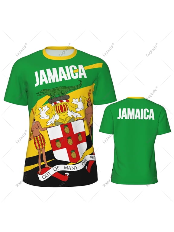 Jamaica Flag Men Sports T-shirt Women Tees jersey for Soccer Football Running Bike Tennis Fitness Fans