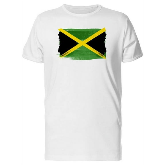 Jamaica Flag Paintbrush T-Shirt Men -Image by Shutterstock, Male 4X-Large