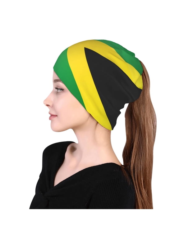 Jamaica Flag Pattern Beanie Skull Cap Lightweight Hip Hop Dwarf Hat Beanie Hat For Women Men