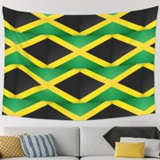 Jamaica Flag Pattern Tapestry Home Decor Tapestry Living Room Bedroom Decoration Tapestry 90L*60W