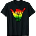 thumbnail image 1 of Jamaica Flag Rasta Hawaii Shaka Sign Shirt Art-Retro Shaka T-Shirt, 1 of 3