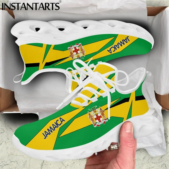 Jamaica Flag Shoes for Women's Casual Ladies Lace Up Flats Sneakers Print On Demand Sapatos Femininos