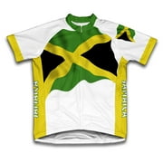 Jamaica Flag Short Sleeve Cycling Jersey  for Men - Size S