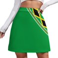 thumbnail image 1 of Jamaica Flag Skirt Spring Black Yellow Green Stripes Streetwear Casual A-line Skirts Mini Skirt Women Design Oversized Clothes, 1 of 3