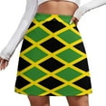 thumbnail image 1 of Jamaica Flag Skirt Spring Black Yellow Green Stripes Streetwear Casual A-line Skirts Mini Skirt Women Design Oversized Clothes, 1 of 3