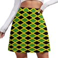 thumbnail image 1 of Jamaica Flag Skirt Spring Black Yellow Green Stripes Streetwear Casual A-line Skirts Mini Skirt Women Design Oversized Clothes, 1 of 3