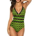 thumbnail image 1 of Jamaica Flag Swimsuit Black Green Yellow Stylish Swimwear One Piece Sport Swimsuits High Cut Bathing Suits, 1 of 5