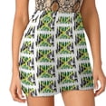 thumbnail image 1 of Jamaica Flag Texture Word Women's skirt Summer Clothes 2024 Kpop Style Trouser Skirt With Pocket Jamaica Flag Texture, 1 of 7