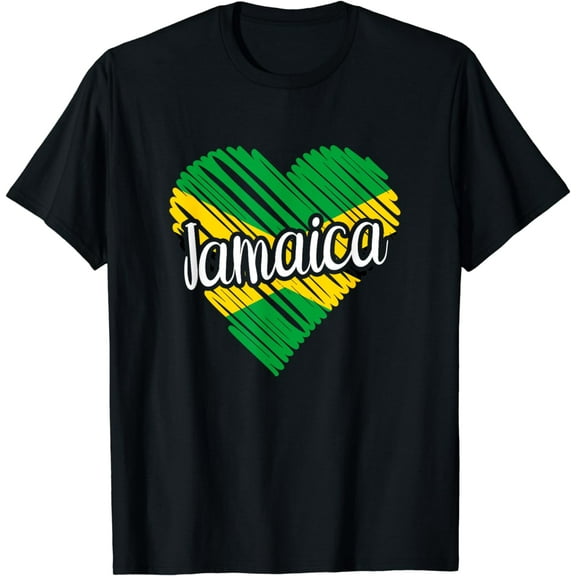 Jamaica For Men Jamaican Heart Flag for Women Jamaica T-Shirt