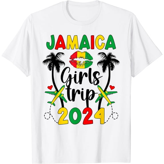 Jamaica Girls Trip 2024 Jamaica Vacation 2024 Girls Travel T-Shirt