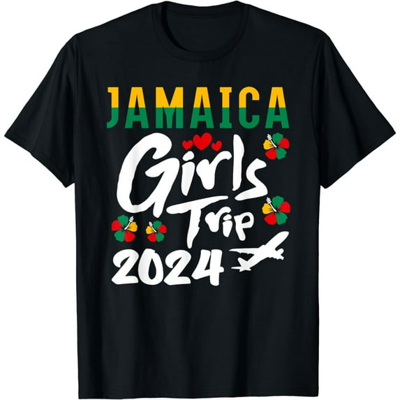 Jamaica Girls Trip 2024 Summer Vacation Funny T-Shirt