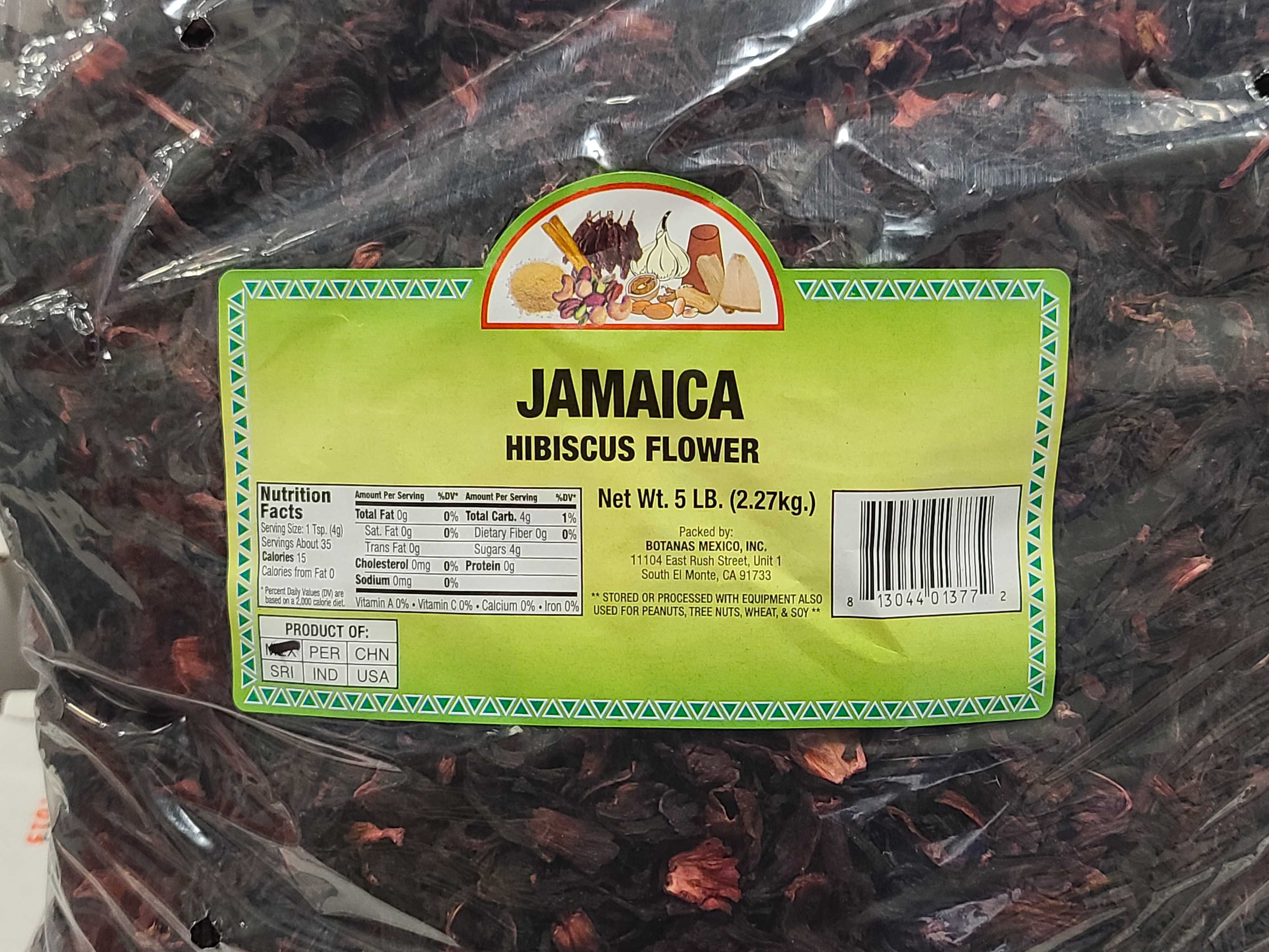 Jamaica Hibiscus Flower 5lb Bag Dried Hibiscus Flower Bulk