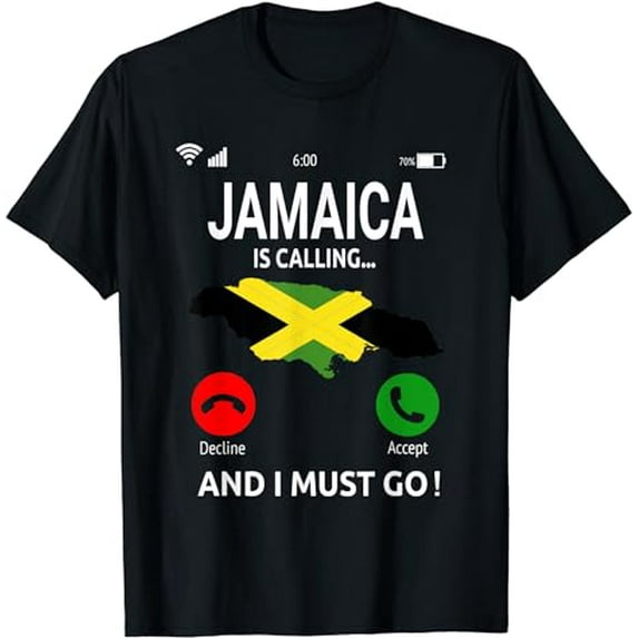 Jamaica Is Calling Jamaican Flag Vacation Jamaica T-Shirt