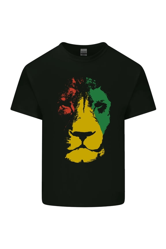 Jamaica Lion Reggae Music Jamaican Mens Cotton T-Shirt Tee Top