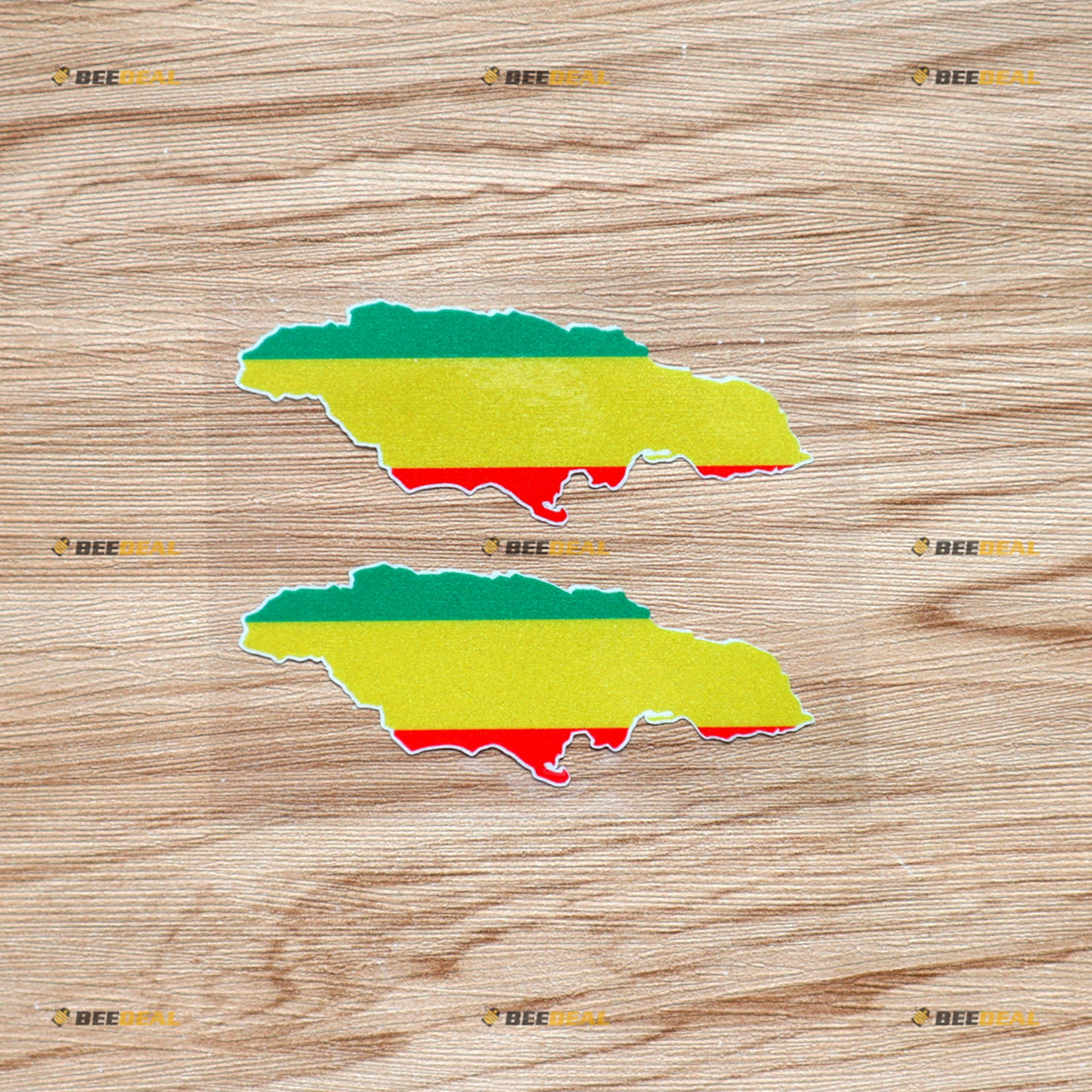 Jamaica Map Rasta Rastafari Flag Sticker Decal Vinyl Ethiopia - 2 Pack ...