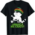 thumbnail image 1 of Jamaica Me Crazy Shirt Funny Jamaican Reggae Cat Roots Rasta T-Shirt, 1 of 5