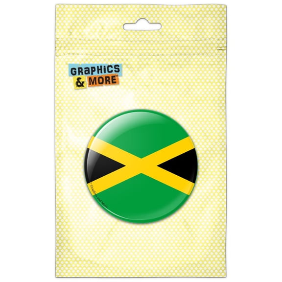 Jamaica National Country Flag Pinback Button Pin Badge