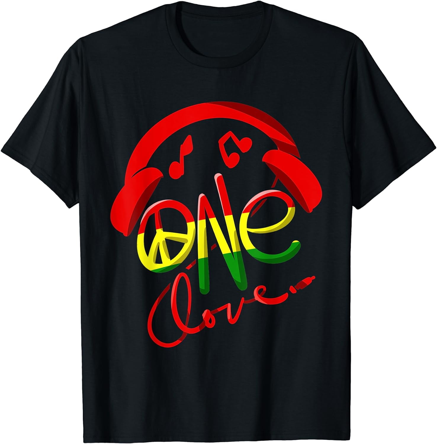 Jamaica One Love Reggae Caribbean Music Pride Flag T-Shirt - Walmart.com