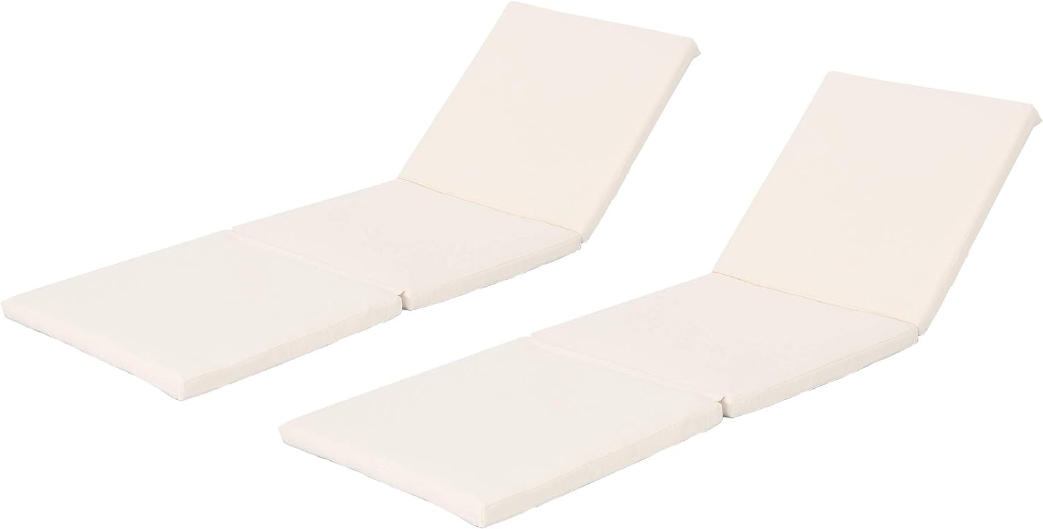 Jamaica Outdoor Water Resistant Chaise Lounge Cushions, 2Pcs Set