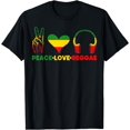 thumbnail image 1 of Jamaica Rastafarian Peace Love Reggae Music Rasta T-Shirt, 1 of 4
