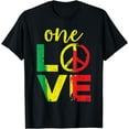thumbnail image 1 of Jamaica Reggae Music Rasta Pride Peace Love T-Shirt, 1 of 4