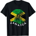 thumbnail image 1 of Jamaica Retro Vintage Jamaican Flag Coconut Pride Roots T-Shirt Black Large, 1 of 4