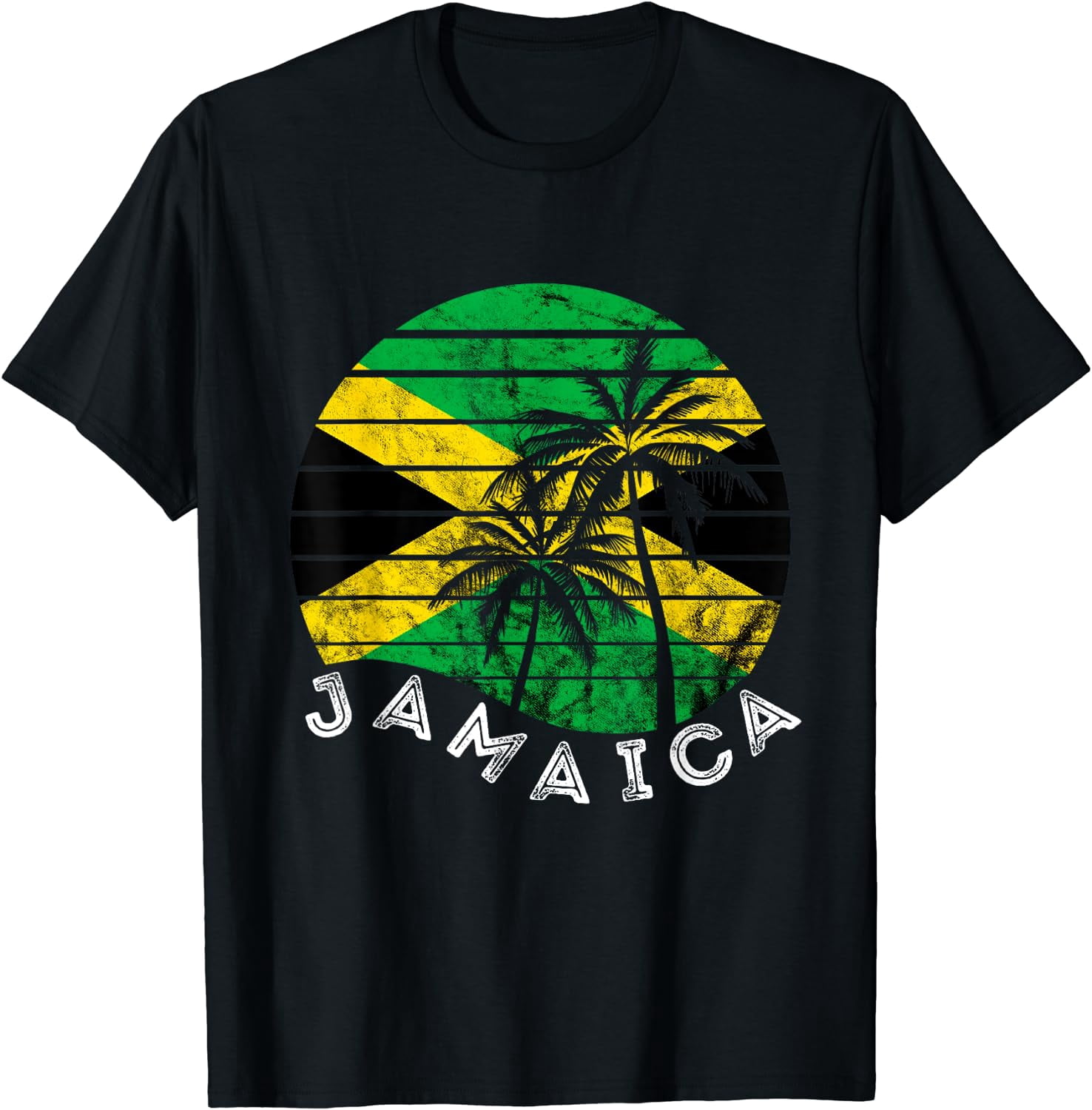 Jamaica Retro Vintage Jamaican Flag Coconut Pride Roots T-Shirt